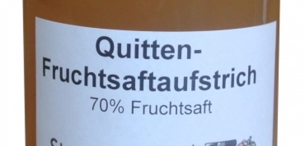 Quitten Fruchtsaftaufstrich vom Bauernhof Steegmaier in Ludwigsburg, Kornwestheim, Stuttgart